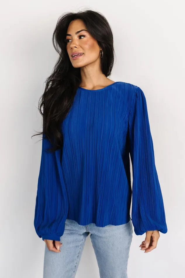 Baltic Born Blouses and Shirts Jewel Pleated Top Cobalt 8211 Women Baltic Born Blouses and Shirts Jewel Pleated Top Cobalt 8211 Women