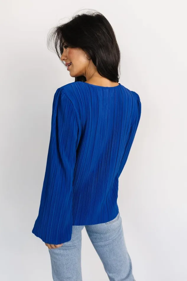 Baltic Born Blouses and Shirts Jewel Pleated Top Cobalt 8211 Women Baltic Born Blouses and Shirts Jewel Pleated Top Cobalt 8211 Women