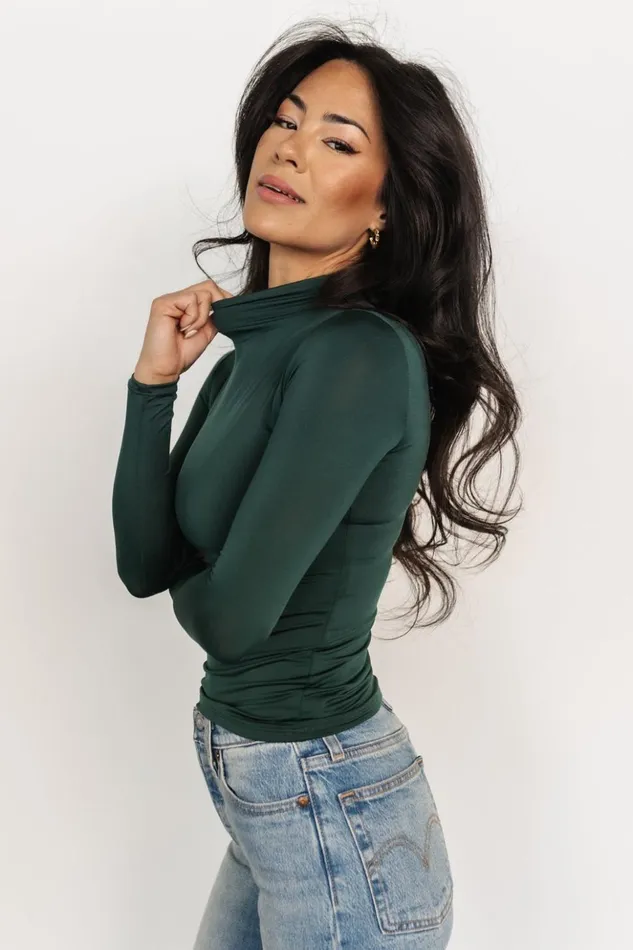 Baltic Born Blouses and Shirts Juni Turtleneck Hunter Green 8211 Women Baltic Born Blouses and Shirts Juni Turtleneck Hunter Green 8211 Women
