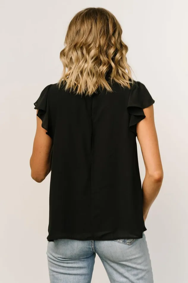 Baltic Born Blouses and Shirts Leah Mock Neck Top Black 8211 Women Baltic Born Blouses and Shirts Leah Mock Neck Top Black 8211 Women
