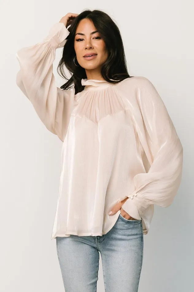 Baltic Born Blouses and Shirts Maeve Shimmer Top Champagne 8211 Women