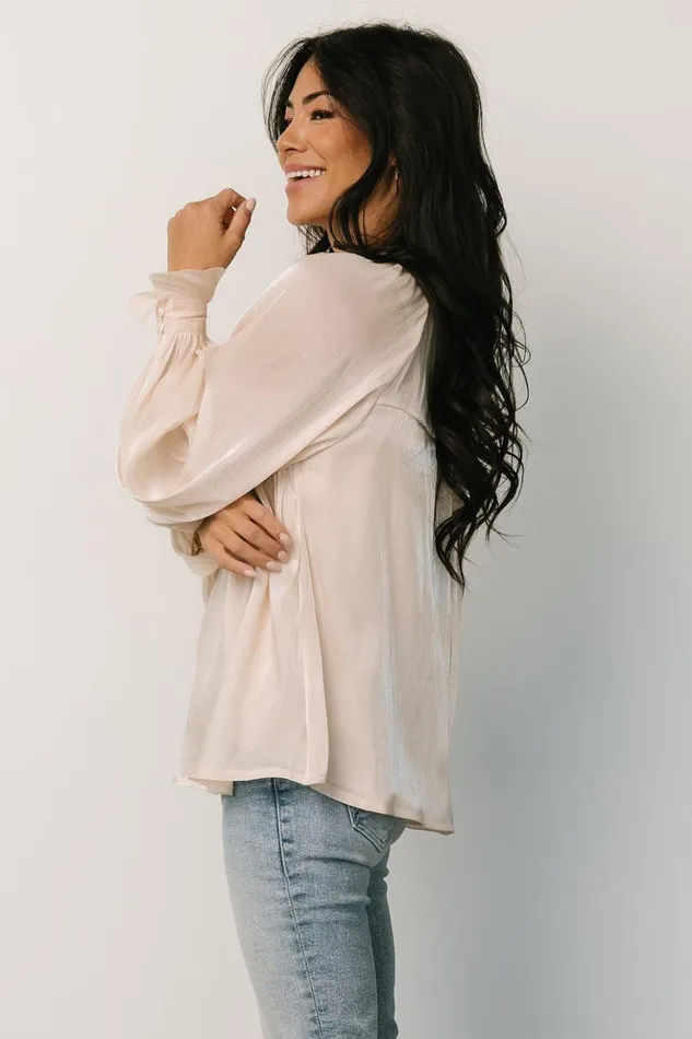 Baltic Born Blouses and Shirts Maeve Shimmer Top Champagne 8211 Women Baltic Born Blouses and Shirts Maeve Shimmer Top Champagne 8211 Women