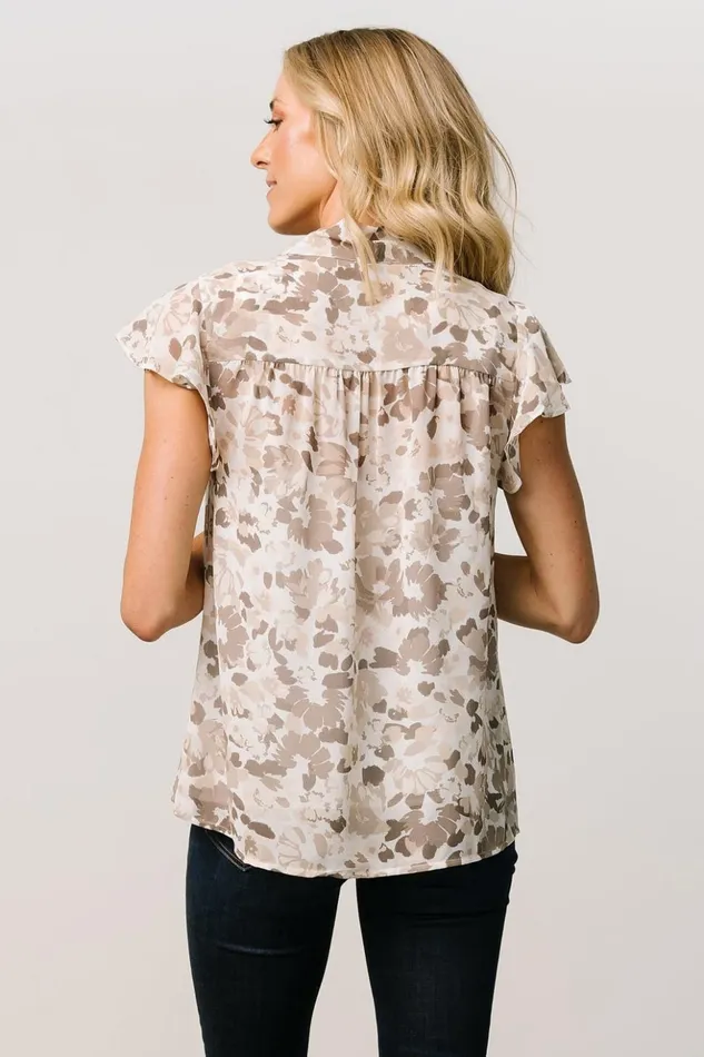 Baltic Born Blouses and Shirts Niall Tie Top Off White Taupe 8211 Women Baltic Born Blouses and Shirts Niall Tie Top Off White Taupe 8211 Women