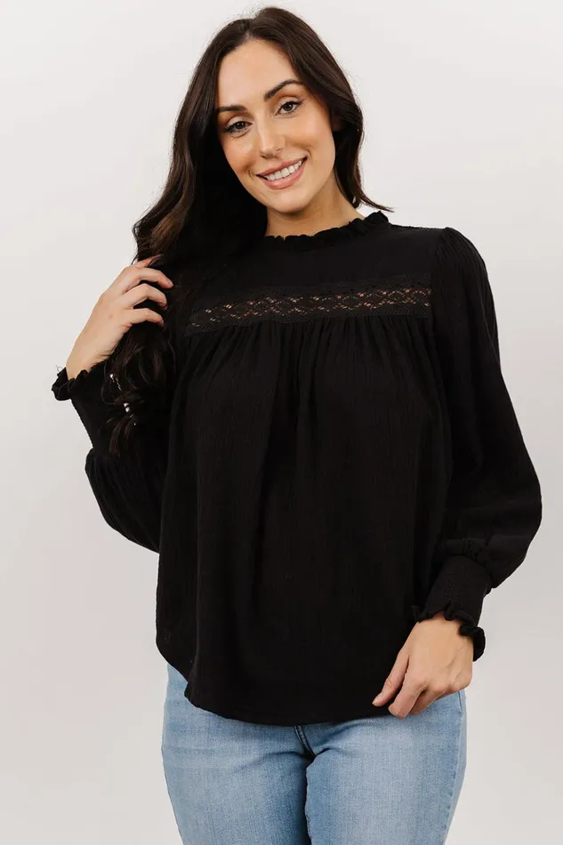 Baltic Born Blouses and Shirts Revere Lace Top Black 8211 Women