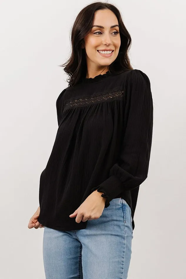 Baltic Born Blouses and Shirts Revere Lace Top Black 8211 Women Baltic Born Blouses and Shirts Revere Lace Top Black 8211 Women