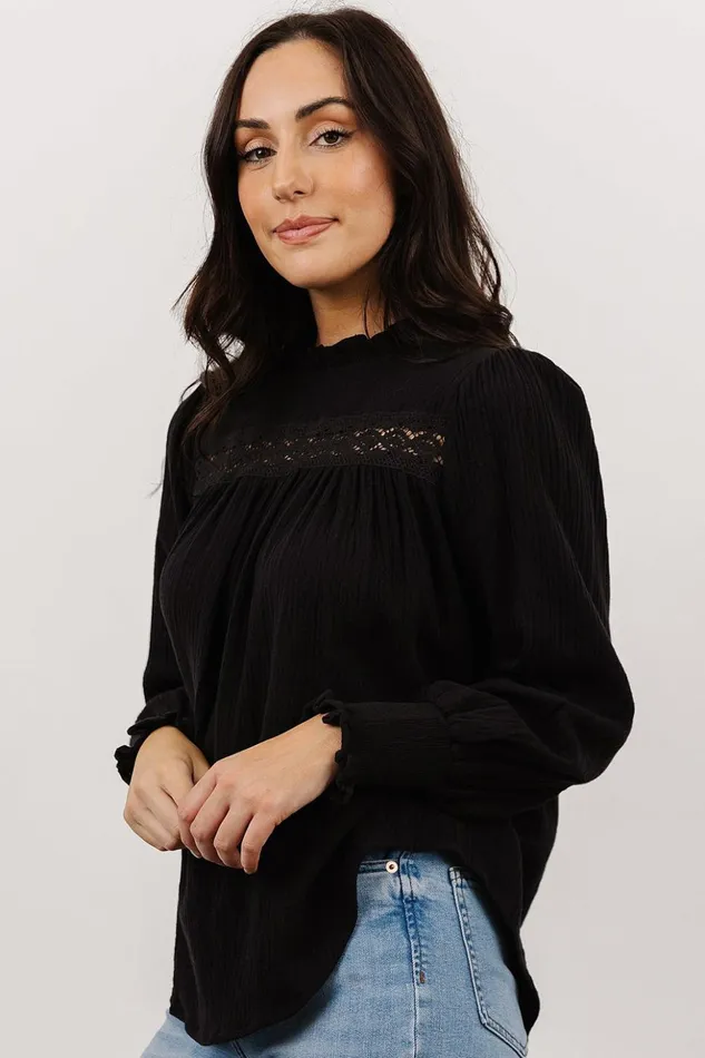 Baltic Born Blouses and Shirts Revere Lace Top Black 8211 Women Baltic Born Blouses and Shirts Revere Lace Top Black 8211 Women
