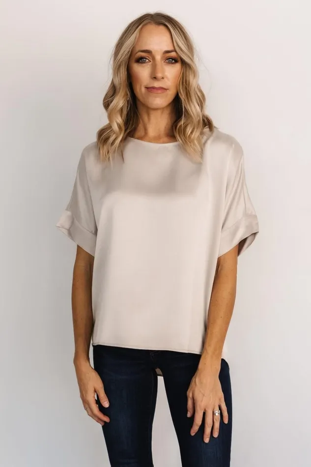 Baltic Born Blouses and Shirts Rory Satin Top Pearl 8211 Women