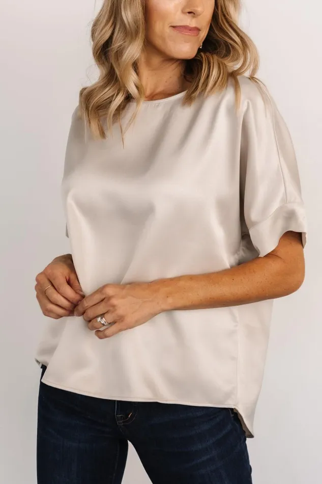 Baltic Born Blouses and Shirts Rory Satin Top Pearl 8211 Women Baltic Born Blouses and Shirts Rory Satin Top Pearl 8211 Women