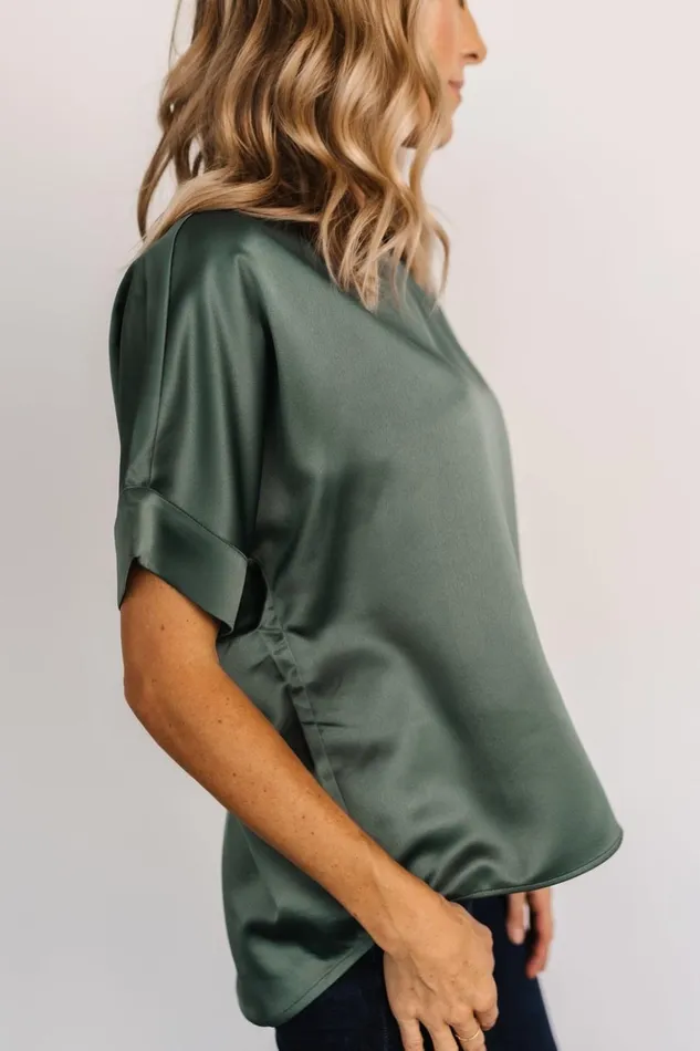Baltic Born Blouses and Shirts Rory Satin Top Winter Green 8211 Women Baltic Born Blouses and Shirts Rory Satin Top Winter Green 8211 Women