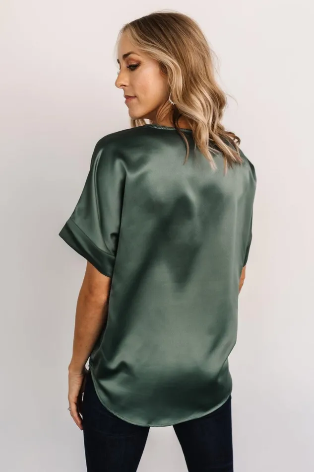 Baltic Born Blouses and Shirts Rory Satin Top Winter Green 8211 Women Baltic Born Blouses and Shirts Rory Satin Top Winter Green 8211 Women