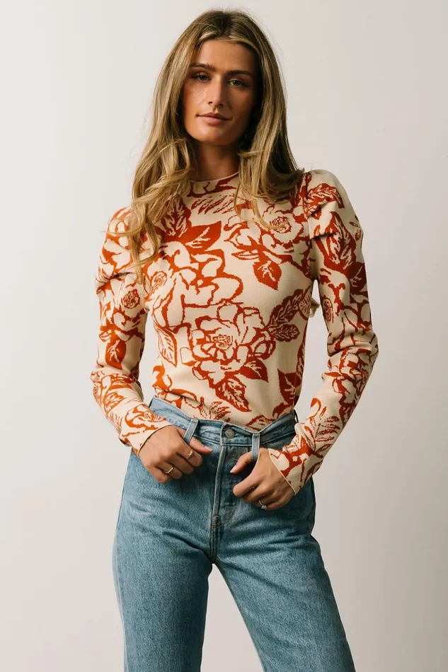 Baltic Born Blouses and Shirts Sebastian Sweater Rust Multi 8211 Women Baltic Born Blouses and Shirts Sebastian Sweater Rust Multi 8211 Women