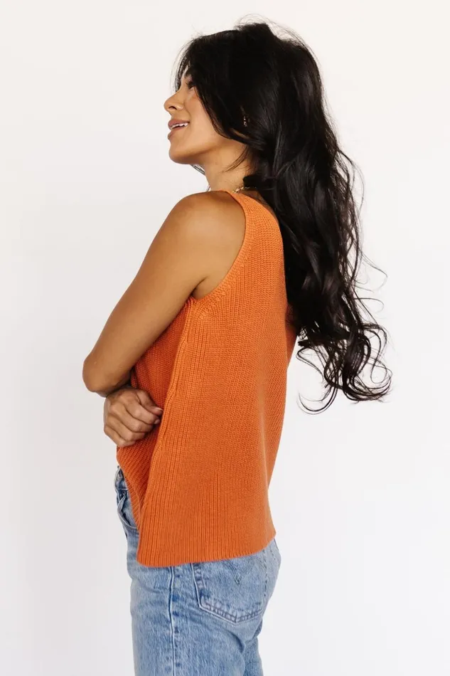 Baltic Born Blouses and Shirts Skylee Knit Tank Top Burnt Orange 8211 Women Baltic Born Blouses and Shirts Skylee Knit Tank Top Burnt Orange 8211 Women