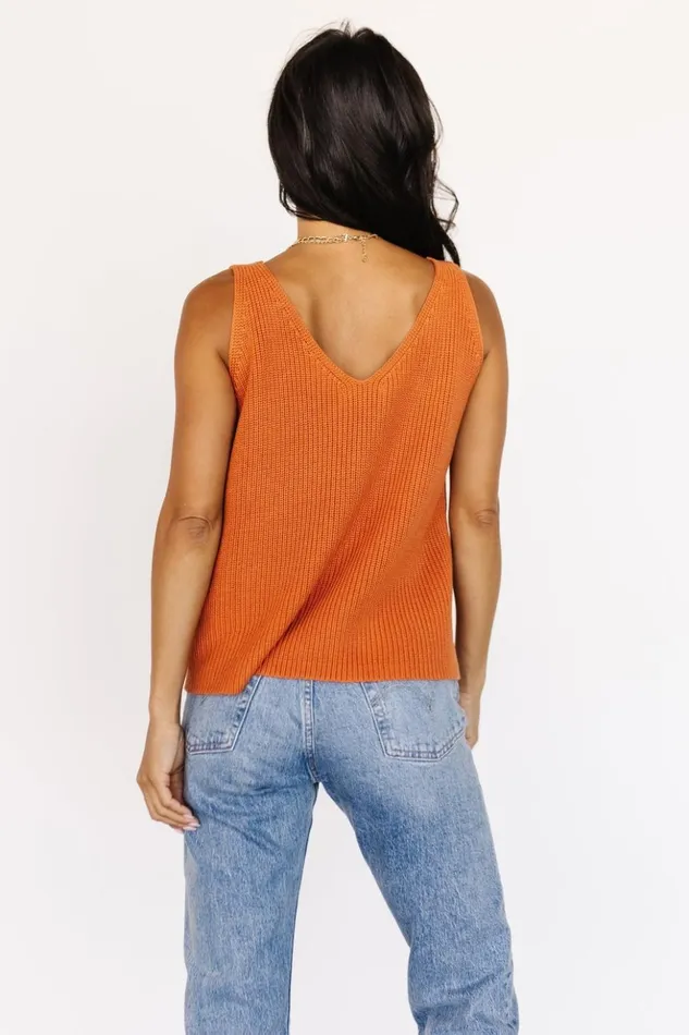 Baltic Born Blouses and Shirts Skylee Knit Tank Top Burnt Orange 8211 Women Baltic Born Blouses and Shirts Skylee Knit Tank Top Burnt Orange 8211 Women