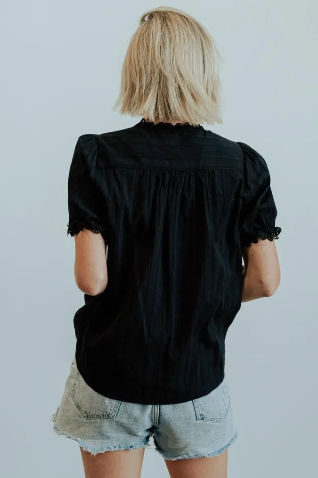 Baltic Born Blouses and Shirts Sloane Button Top Black 8211 Women Baltic Born Blouses and Shirts Sloane Button Top Black 8211 Women