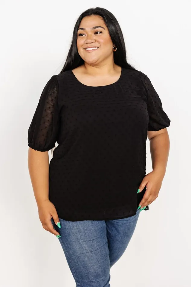 Baltic Born Blouses and Shirts Tawnie Swiss Dot Top Black 8211 Women Baltic Born Blouses and Shirts Tawnie Swiss Dot Top Black 8211 Women