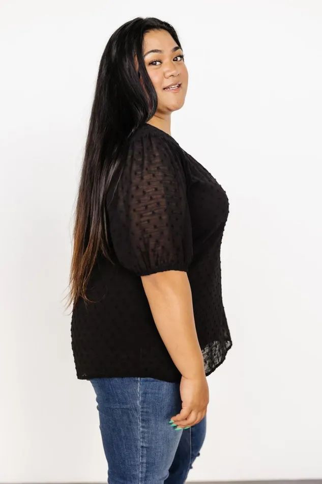 Baltic Born Blouses and Shirts Tawnie Swiss Dot Top Black 8211 Women Baltic Born Blouses and Shirts Tawnie Swiss Dot Top Black 8211 Women