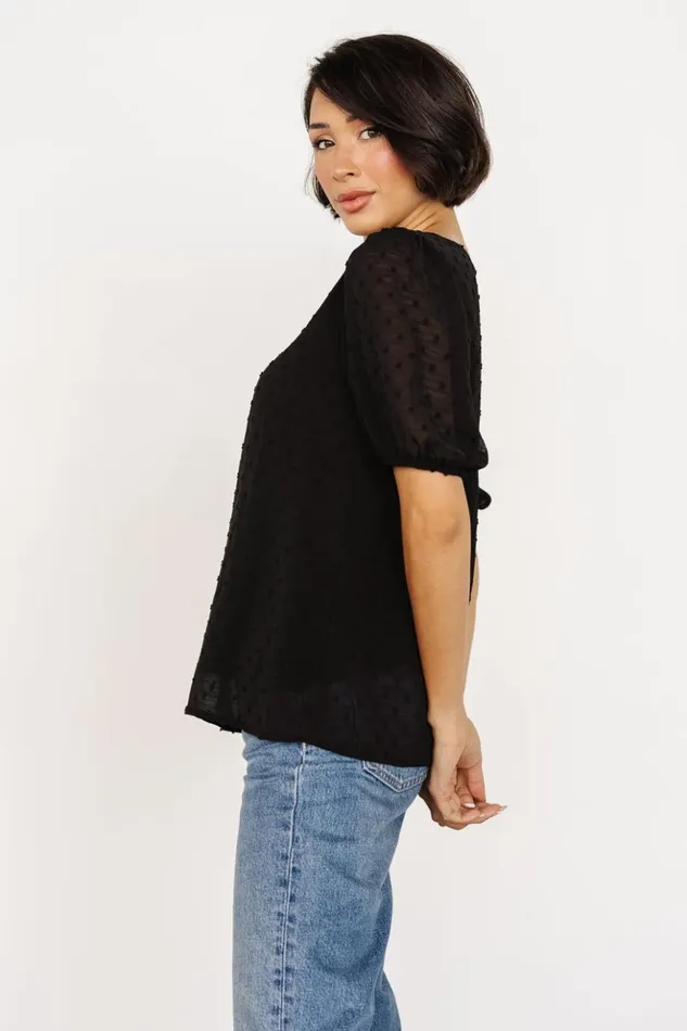 Baltic Born Blouses and Shirts Tawnie Swiss Dot Top Black 8211 Women Baltic Born Blouses and Shirts Tawnie Swiss Dot Top Black 8211 Women