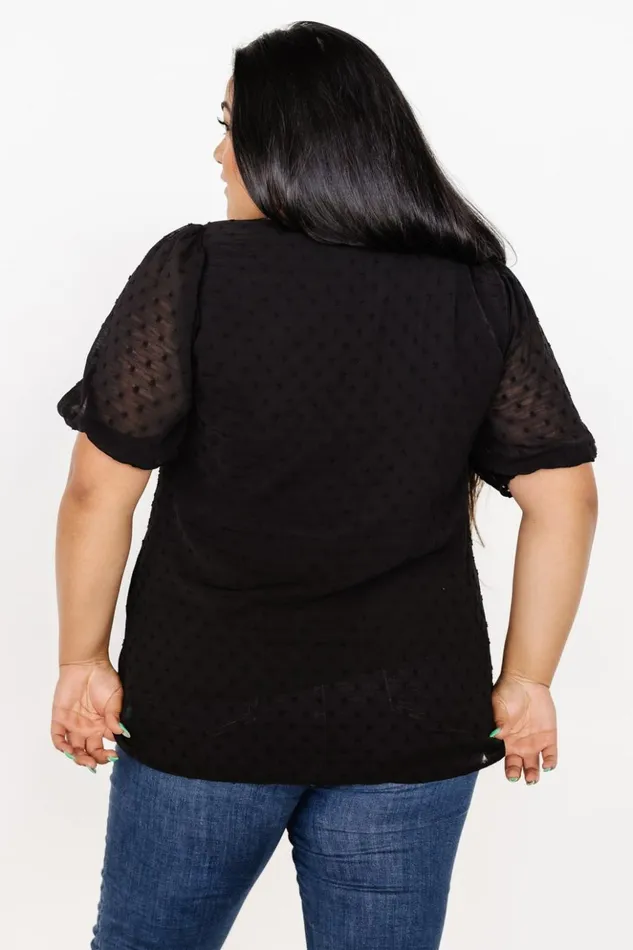 Baltic Born Blouses and Shirts Tawnie Swiss Dot Top Black 8211 Women Baltic Born Blouses and Shirts Tawnie Swiss Dot Top Black 8211 Women