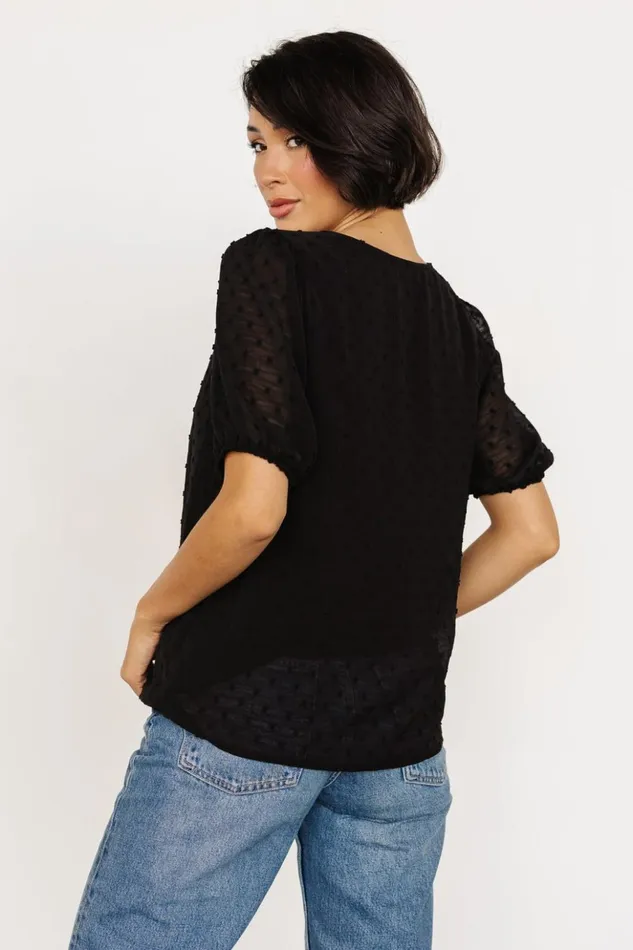 Baltic Born Blouses and Shirts Tawnie Swiss Dot Top Black 8211 Women Baltic Born Blouses and Shirts Tawnie Swiss Dot Top Black 8211 Women