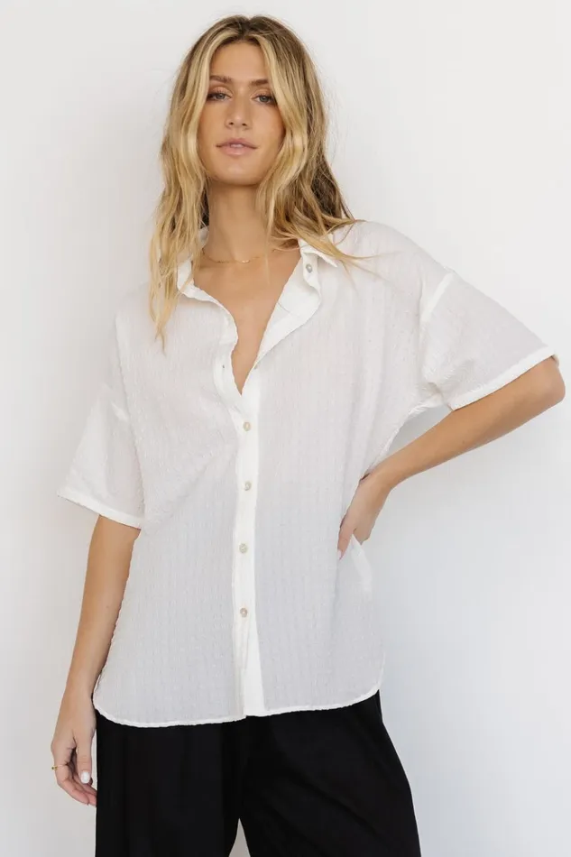 Baltic Born Blouses and Shirts Vigil Button Down Top Off White 8211 Women