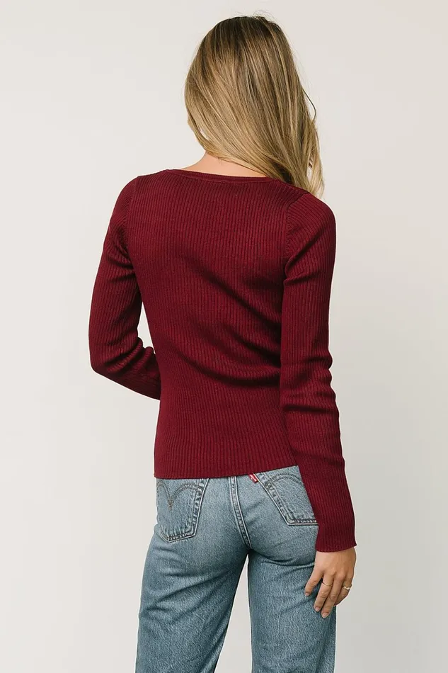 Baltic Born Blouses and Shirts Wendi Ribbed Top Mulberry 8211 Women Baltic Born Blouses and Shirts Wendi Ribbed Top Mulberry 8211 Women