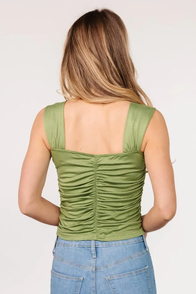 Baltic Born Blouses and Shirts Wren Gathered Tank Top Green 8211 Women Baltic Born Blouses and Shirts Wren Gathered Tank Top Green 8211 Women