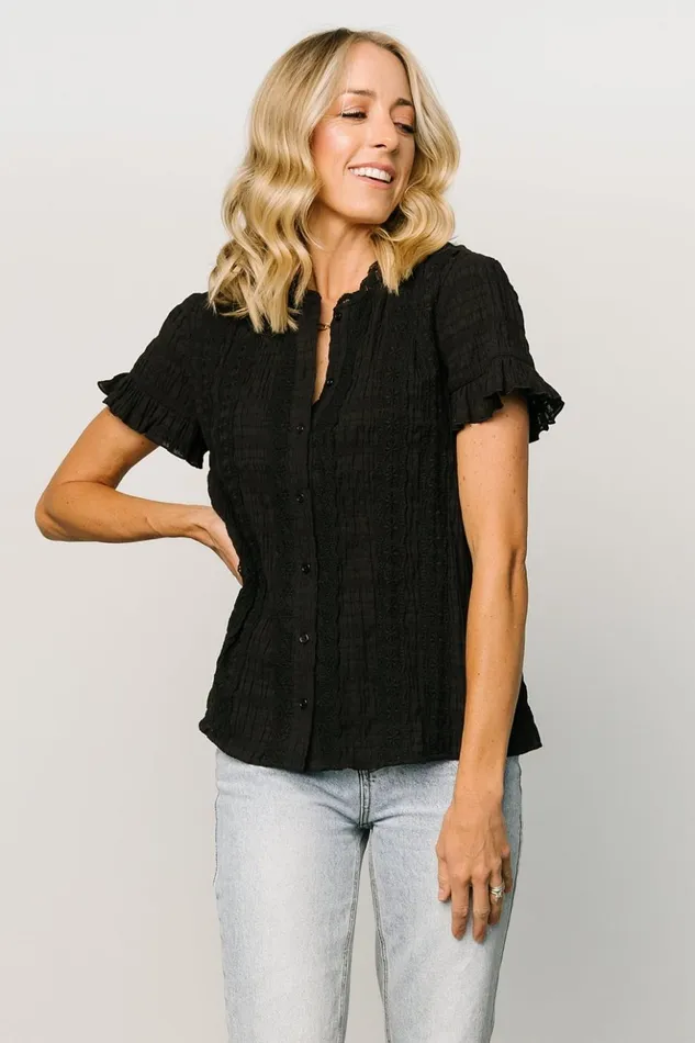 Baltic Born Blouses and Shirts Zara Lace Top Black 8211 Women