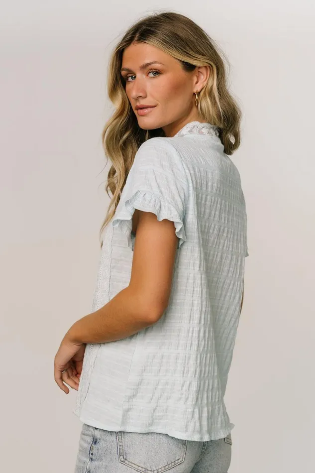 Baltic Born Blouses and Shirts Zara Lace Top Blue 8211 Women Baltic Born Blouses and Shirts Zara Lace Top Blue 8211 Women