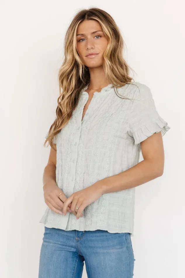 Baltic Born Blouses and Shirts Zara Lace Top Sage 8211 Women Baltic Born Blouses and Shirts Zara Lace Top Sage 8211 Women