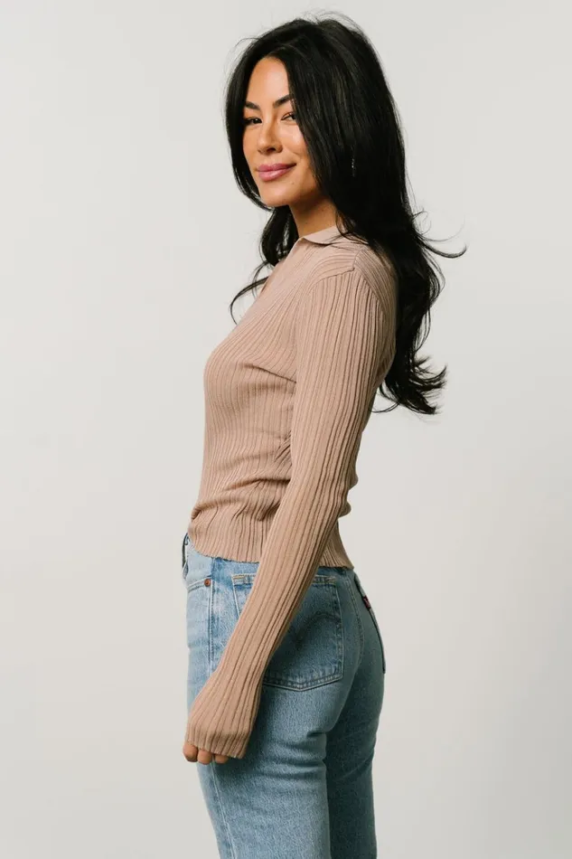 Baltic Born Blouses and Shirts Zia Knit Top Tan 8211 Women Baltic Born Blouses and Shirts Zia Knit Top Tan 8211 Women
