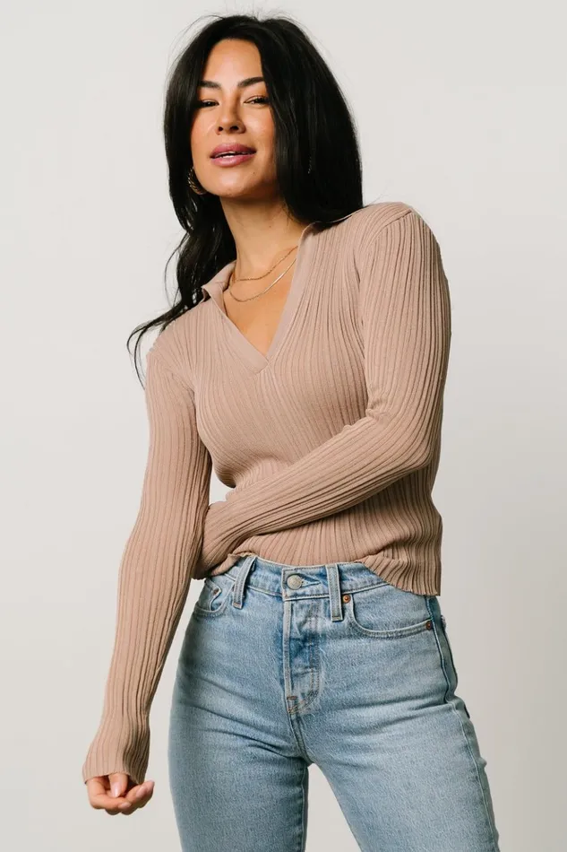 Baltic Born Blouses and Shirts Zia Knit Top Tan 8211 Women Baltic Born Blouses and Shirts Zia Knit Top Tan 8211 Women