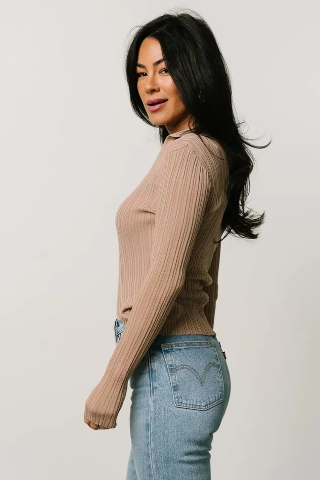 Baltic Born Blouses and Shirts Zia Knit Top Tan 8211 Women Baltic Born Blouses and Shirts Zia Knit Top Tan 8211 Women