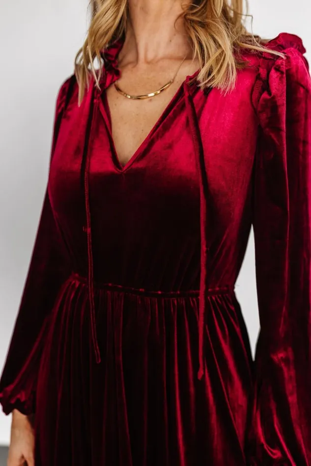 Baltic Born Bump Friendly Amadora Velvet Dress Wine 8211 Women Baltic Born Bump Friendly Amadora Velvet Dress Wine 8211 Women