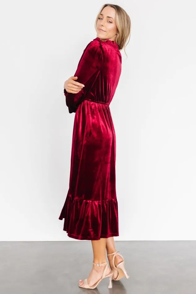 Baltic Born Bump Friendly Amadora Velvet Dress Wine 8211 Women Baltic Born Bump Friendly Amadora Velvet Dress Wine 8211 Women