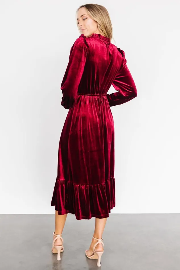 Baltic Born Bump Friendly Amadora Velvet Dress Wine 8211 Women Baltic Born Bump Friendly Amadora Velvet Dress Wine 8211 Women