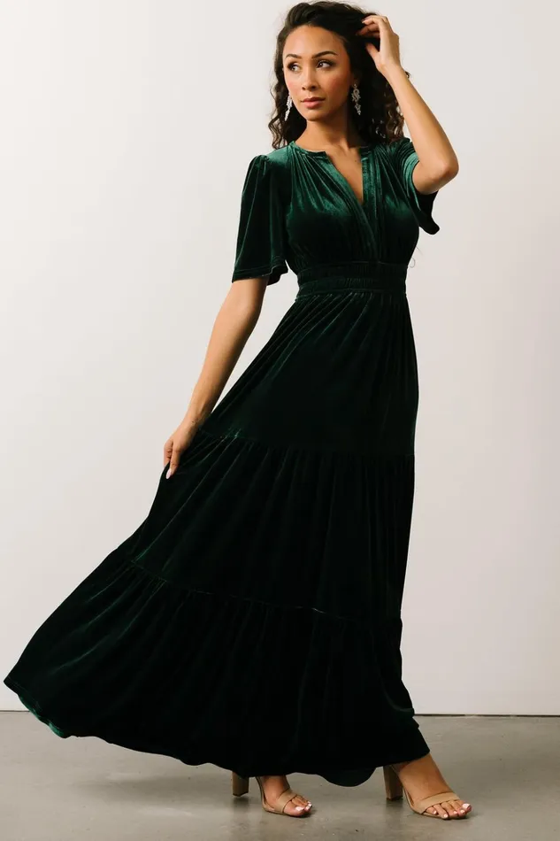 Baltic Born Bump Friendly Artemis Velvet Maxi Dress Emerald 8211 Women Baltic Born Bump Friendly Artemis Velvet Maxi Dress Emerald 8211 Women