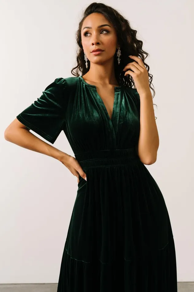 Baltic Born Bump Friendly Artemis Velvet Maxi Dress Emerald 8211 Women Baltic Born Bump Friendly Artemis Velvet Maxi Dress Emerald 8211 Women