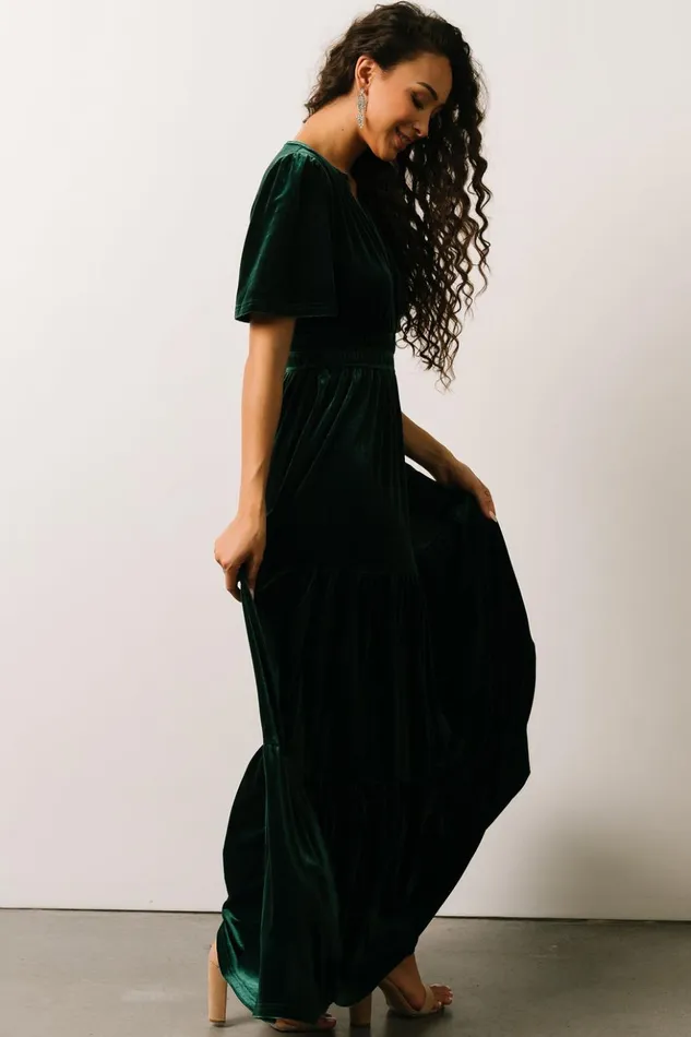 Baltic Born Bump Friendly Artemis Velvet Maxi Dress Emerald 8211 Women Baltic Born Bump Friendly Artemis Velvet Maxi Dress Emerald 8211 Women