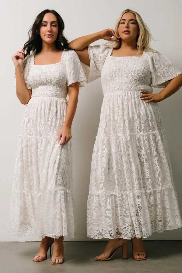 Baltic Born Bump Friendly Aspen Smocked Lace Maxi Dress Off White 8211 Women Baltic Born Bump Friendly Aspen Smocked Lace Maxi Dress Off White 8211 Women