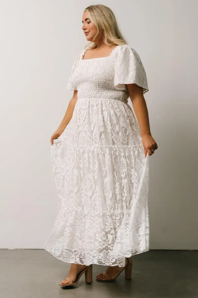 Baltic Born Bump Friendly Aspen Smocked Lace Maxi Dress Off White 8211 Women Baltic Born Bump Friendly Aspen Smocked Lace Maxi Dress Off White 8211 Women
