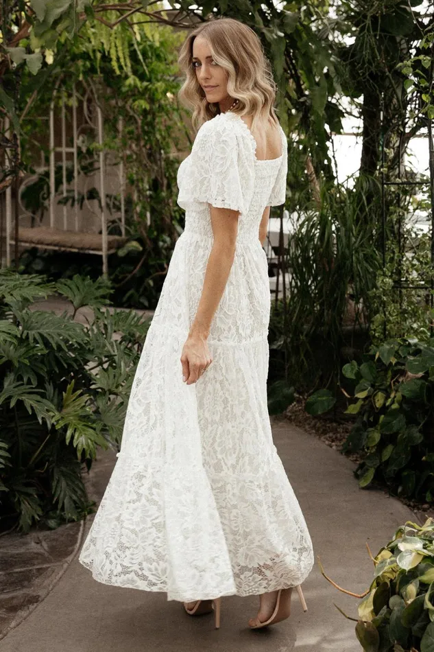 Baltic Born Bump Friendly Aspen Smocked Lace Maxi Dress Off White 8211 Women Baltic Born Bump Friendly Aspen Smocked Lace Maxi Dress Off White 8211 Women