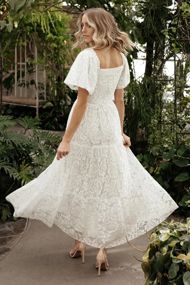 Baltic Born Bump Friendly Aspen Smocked Lace Maxi Dress Off White 8211 Women Baltic Born Bump Friendly Aspen Smocked Lace Maxi Dress Off White 8211 Women