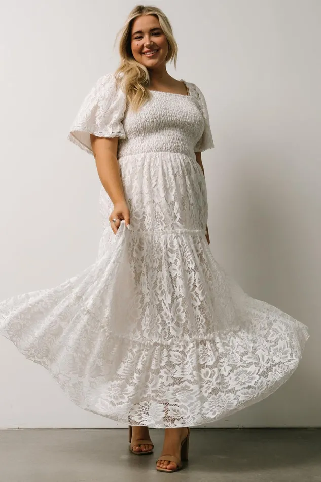 Baltic Born Bump Friendly Aspen Smocked Lace Maxi Dress Off White 8211 Women Baltic Born Bump Friendly Aspen Smocked Lace Maxi Dress Off White 8211 Women