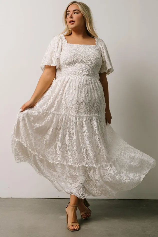 Baltic Born Bump Friendly Aspen Smocked Lace Maxi Dress Off White 8211 Women Baltic Born Bump Friendly Aspen Smocked Lace Maxi Dress Off White 8211 Women
