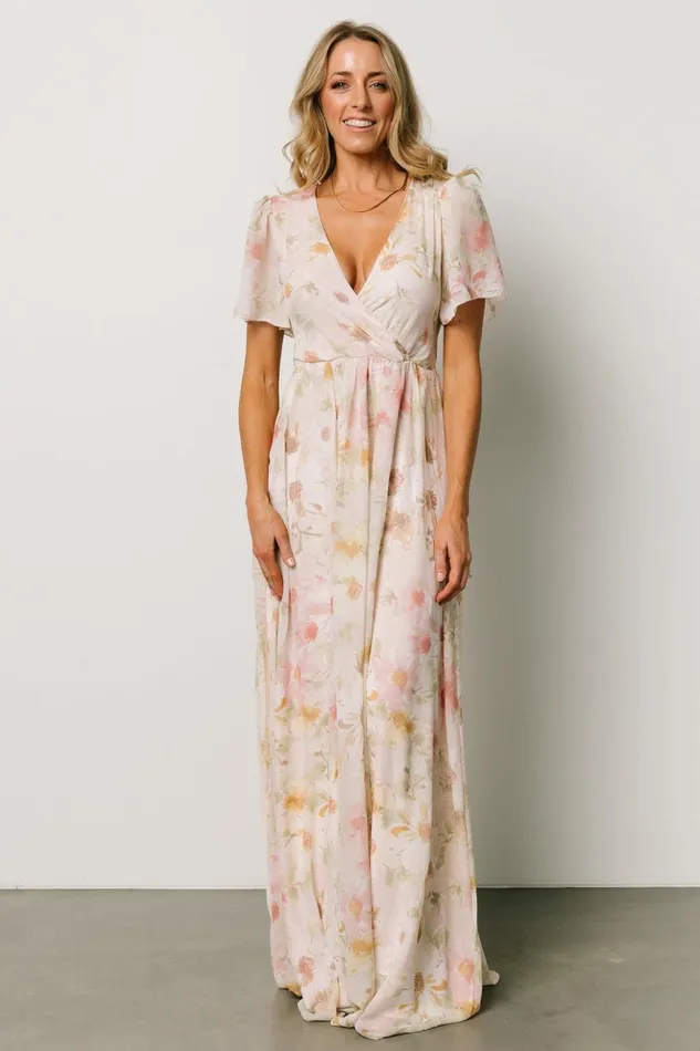 Baltic Born Bump Friendly Enya Maxi Dress Blush Floral 8211 Women