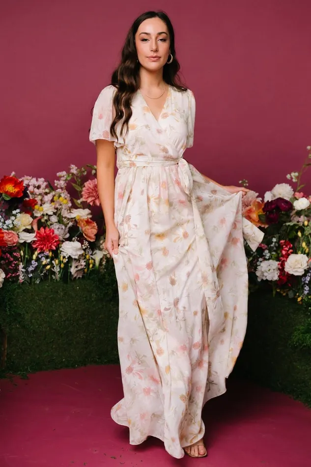 Baltic Born Bump Friendly Enya Maxi Dress Blush Floral 8211 Women Baltic Born Bump Friendly Enya Maxi Dress Blush Floral 8211 Women