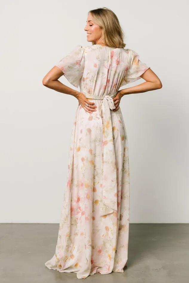 Baltic Born Bump Friendly Enya Maxi Dress Blush Floral 8211 Women Baltic Born Bump Friendly Enya Maxi Dress Blush Floral 8211 Women