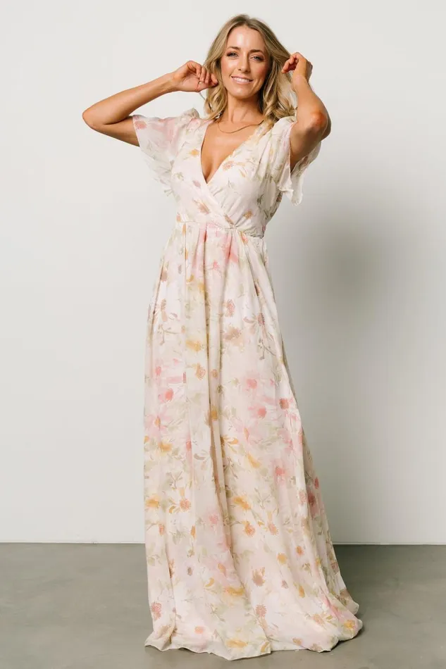 Baltic Born Bump Friendly Enya Maxi Dress Blush Floral 8211 Women Baltic Born Bump Friendly Enya Maxi Dress Blush Floral 8211 Women