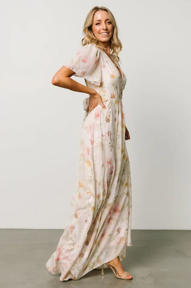 Baltic Born Bump Friendly Enya Maxi Dress Blush Floral 8211 Women Baltic Born Bump Friendly Enya Maxi Dress Blush Floral 8211 Women