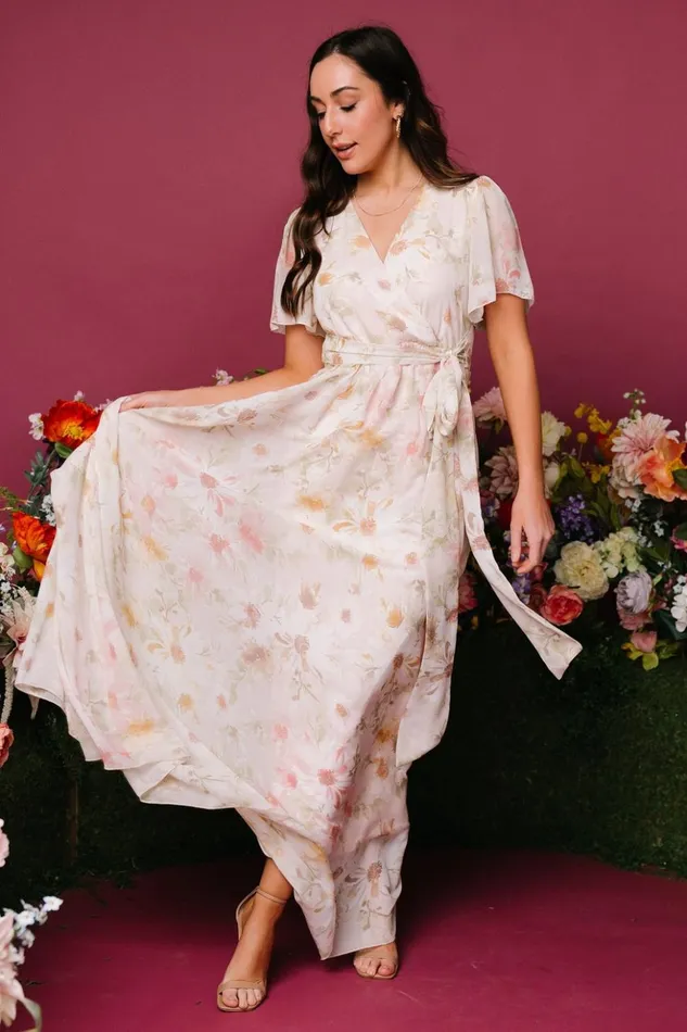 Baltic Born Bump Friendly Enya Maxi Dress Blush Floral 8211 Women Baltic Born Bump Friendly Enya Maxi Dress Blush Floral 8211 Women